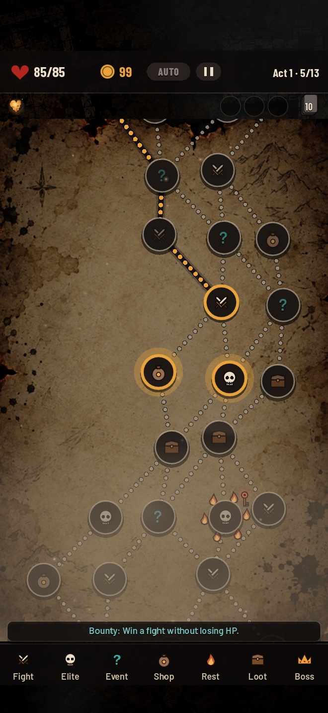 The dungeon map on parchment